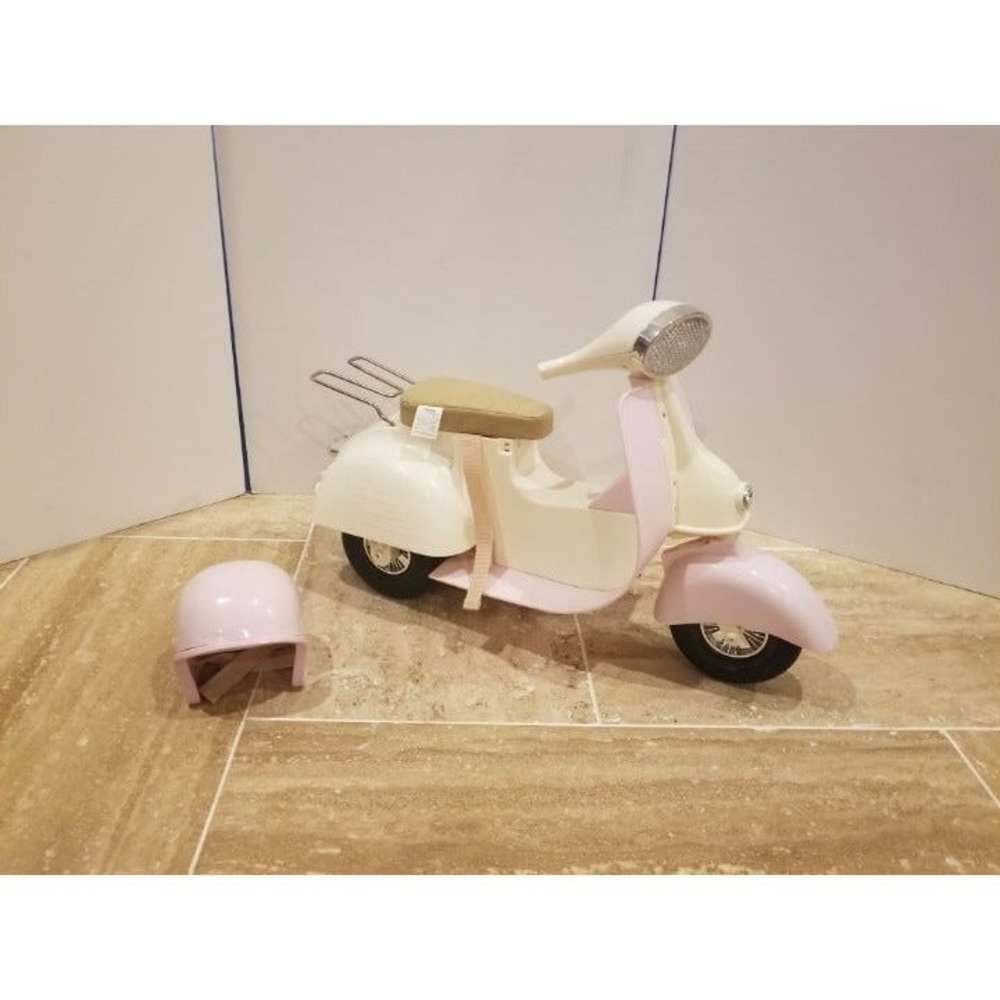 Battat 18" doll ride along scooter helmet 18 inch‎ Dolls Compatable Pink Cream